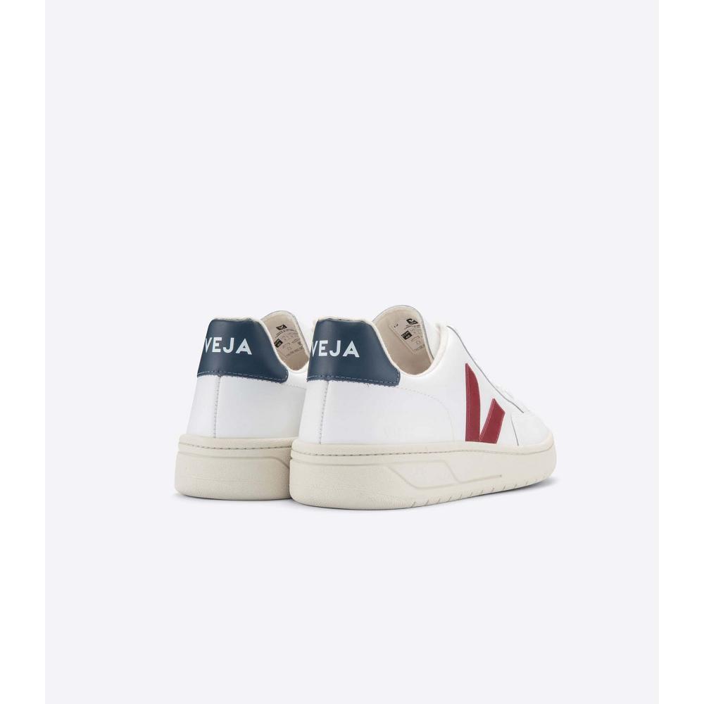 Αθλητικά Παπούτσια ανδρικα Veja V-12 LEATHER White/Red | GR 341PJJ